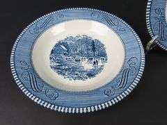 Lot of 2 Currier & Ives "Early Winter" Bowls