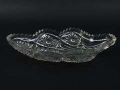 Lot of 2 Cut Glass Candy Dishes