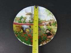 1985 Hand Decorated Royal Schwabap Collector Plate  Made in Holland