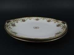Lot of 4 Handpainted Nippon Double Handled Plates - Made in Japan