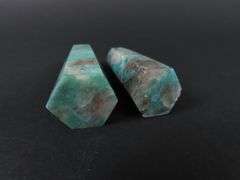 Lot of 2 Amazonite Crystal Towers