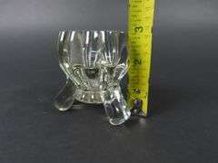 "National Clear" 3 Toed Single Light Candlestick