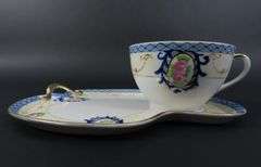 Noritake Handpainted Snack Tray with Teacup - Made in Japan