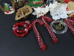 Another Big Lot of Mostly Vintage Christmas Décor with Handcrafted Ornaments
