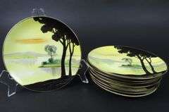 Lot of 8 Handpainted Nippon Bread Plates