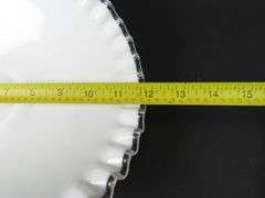 Vintage Fenton Silvercrest Ribbed Low Foot Banana Bowl
