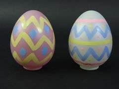 Lot of 6 Decorative Glass Easter Eggs