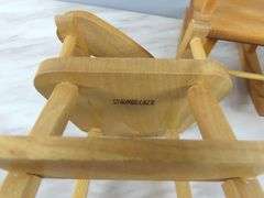 Lot of 3 Strombecker Wooden Doll House Chairs