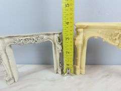 Lot of 2 Doll House Fireplace Mantles