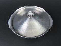 Vintage Hammered Aluminum Covered Dish