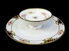 Vintage Handpainted Nippon 2 Tiered Serving Plate - Made in Japan