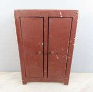 Large Vintage Wooden Doll Wardrobe - See Description