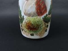 Stunning Victorian Bristol Glass Tall Handpainted Portrait Vase