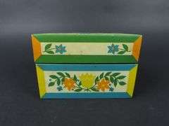 Retro Metal Recipe Box with Recipes
