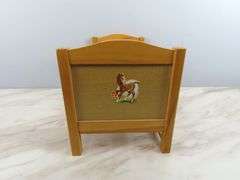 Vintage Strombecker Wooden Doll Crib