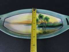 Vintage Handpainted Japanese Celery Dish