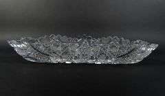 "Innovation 410" Cut Glass Pickle Dish by McKee