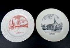 Lot of 2 Vintage Church Collector Plates