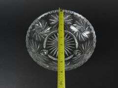 Vintage Cut Crystal "Pinwheel" Footed Bowl by American Cut