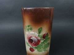 Beautiful Antique Tall Handpainted Bristol Glass Vase