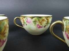 Lot of 5 Handpainted Teacups with No Saucers