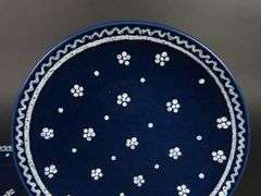 Lot of 4 "Dirndl Blue" Dessert/Pie Plates by Gmundner Austria