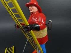 Vintage Marx Climbing Fireman Wind Up Toy