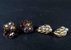 2 Pair of Vintage Trifari Clip Earrings