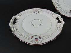 Lot of 2 Vintage Double Handled Plates