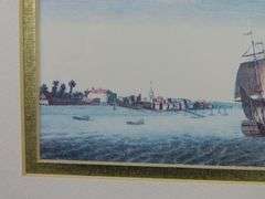 Framed Ship Print #2 Likely by French Artist Ambroise Louis Garneray