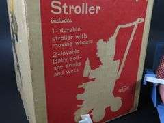 Vintage Baby Doll with Stroller