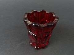 Vintage Ruby Red Toothpick Holder