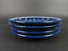 Lot of 4 "Dirndl Blue" Dessert/Pie Plates by Gmundner Austria