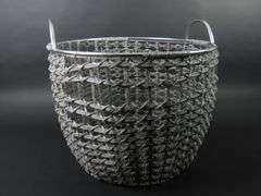 Metal Reinforced Faux Jute Basket