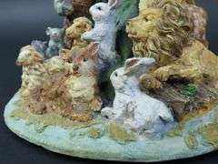 Vintage Angel with Animals Music Box Plays Hark the Harold Angels Sing