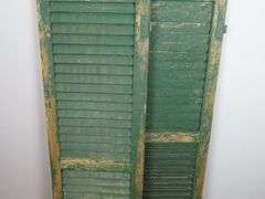 Lot of 2 Architectural Salvage  Painted Wooden  Shutters