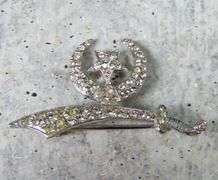 Order of the Eastern Star Rhinestone Brooch