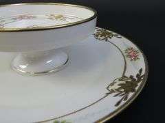 Vintage Handpainted Nippon 2 Tiered Serving Plate - Made in Japan