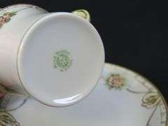 Lot of 6 Vintage Handpainted Nippon Chocolate Cups & Saucers - Made in Japan
