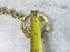 18" Necklace with Gold Tone Heraldic Crest Large Pendant