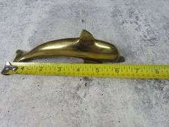 Vintage Brass Dolphin Décor
