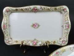 Lot of 2 Handpainted Nippon Serving Dishes - Made in Japan