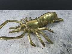 Vintage Brass Lobster Décor