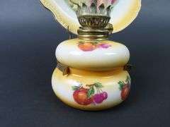 Unique Antique Oil Lamp with Matching Reflector Plate