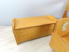 Vintage Strombecker Wooden Bunkbed, Chair & Chest