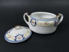 Antique Noritake Lidded Double Handled Covered Dish - Made in Japan - See Description
