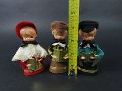 Trio of Vintage Felt Carolers - Made in Japan