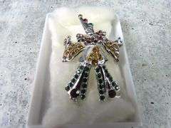 Colored Rhinestone "Clown" Brooch in Case