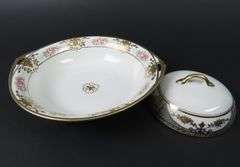 Handpainted Nippon Serving Bowl with Lid