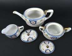Noritake Tea Pot with Lidded Sugar & Creamer - Made in Japan